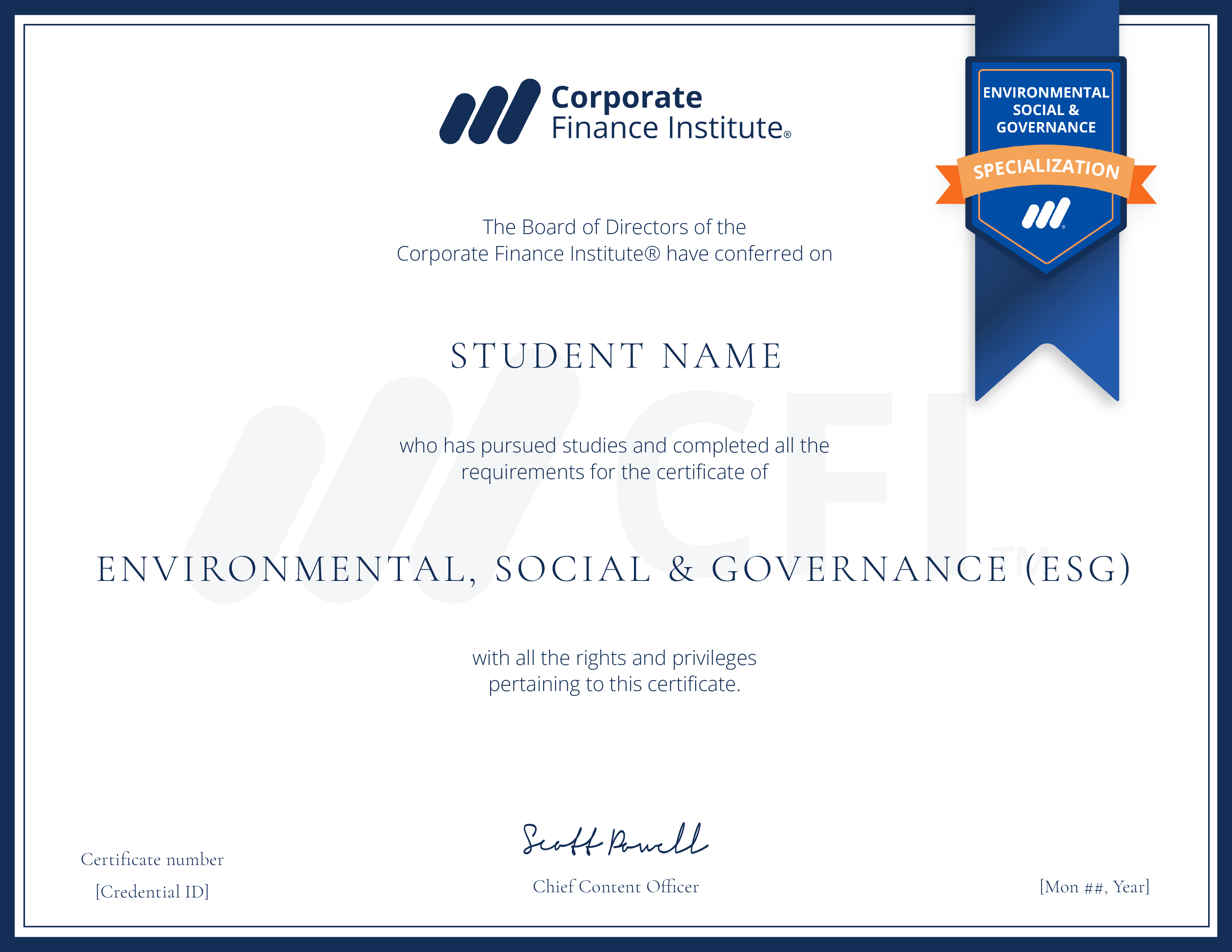 ESG certification